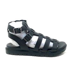 MIA Womens Carlynn Gladiator Sandals Black Leather Size 7 M US